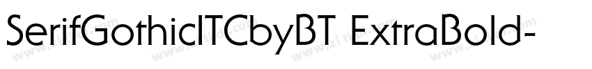 SerifGothicITCbyBT ExtraBold字体转换